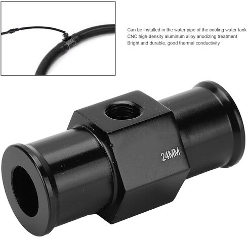 Bnineteenteam Water Temperature Sensor Adapter, Water Temp Adapter Aluminum Temperature Gauge Joint Pipe Radiator Sensor Connector Motorcycle Modification (B(24mm in Saudi Arabia
