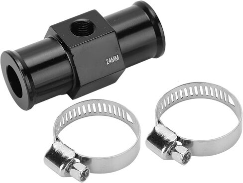 Bnineteenteam Water Temperature Sensor Adapter, Water Temp Adapter Aluminum Temperature Gauge Joint Pipe Radiator Sensor Connector Motorcycle Modification (B(24mm in Saudi Arabia