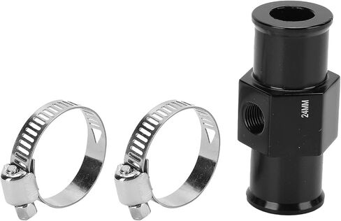 Bnineteenteam Water Temperature Sensor Adapter, Water Temp Adapter Aluminum Temperature Gauge Joint Pipe Radiator Sensor Connector Motorcycle Modification (B(24mm in Saudi Arabia