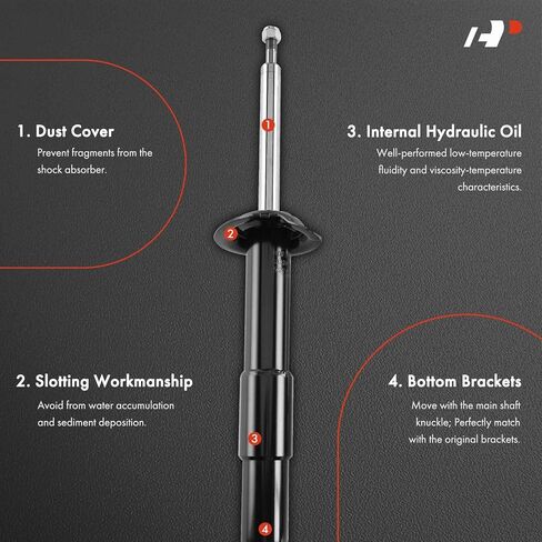 A-Premium Front Strut Assembly Compatible with BMW E60 Series 525i 530i 2004-2007, 528i 535i 2008-2010, 545i 2004-2005, 550i 2006-2010, Driver and Passenger Side 2-PC Set in Saudi Arabia
