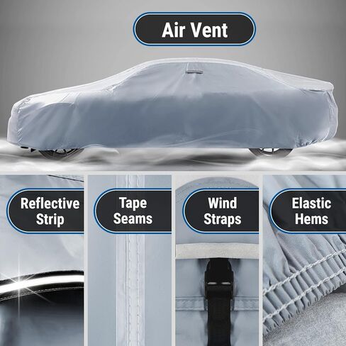 iCarCover Premium Custom Car Cover for 1981-1983 Delorean DMC-12 Heavy Duty Waterproof All Weather Rain Snow UV Sun Protector Custom Fit Full Exterior Indoor Outdoor Protection Car Cover (Black) in Saudi Arabia