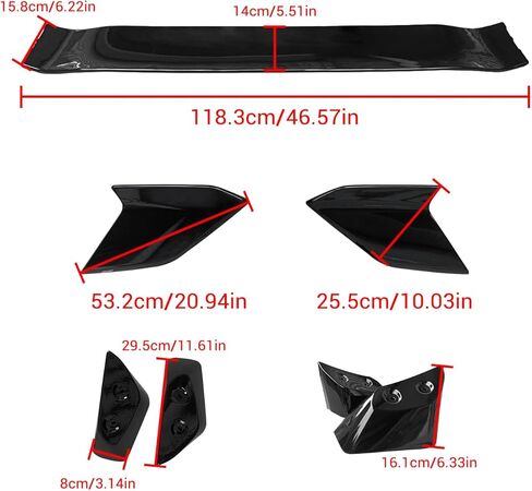 Rear Spoiler for 2022-2025 11th Gen Honda Civic Hatchback 5 Door ABS Gloss Black Painted Type-R Style Rear Trunk Wing Spoiler Accessories Exterior in Saudi Arabia