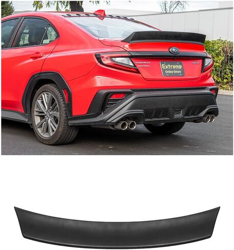 Replacement for 2022-Present WRX Models | JDM Performance Package Rear Trunk Lid Ducktail Wing Spoiler (ABS Plastic - Matte Black) in Saudi Arabia