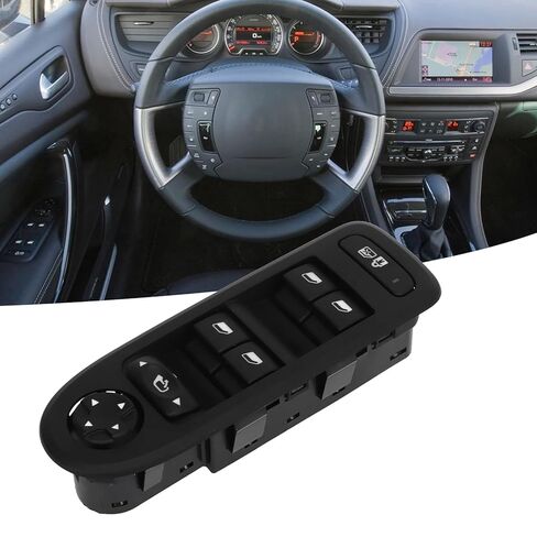 Power Window Switch 96631328XT Quick Response Sensitive Control Window Master Button Replacement Compatible for Peugeot 308 I 508 ABS Metal in Saudi Arabia