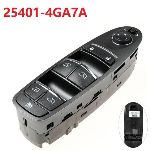 Driver Left Door Master Power Window Switch Compatible for Infiniti Q50 2014-2018 25401-4GA7A 254014GA7A Car Auto Accessorie in Saudi Arabia