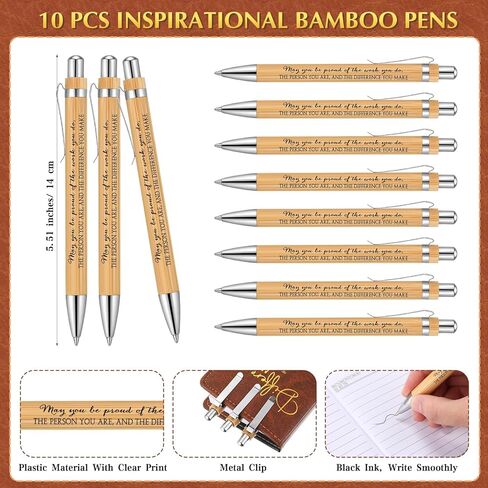 Honoson 10 Sets Difference Maker Employee Christmas Appreciation Gifts Bulk Inspirational A5 Leather Journal Motivational Notebooks with Pen Appreciation Gifts for Coworker Team Staff Boss Volunteer in Saudi Arabia