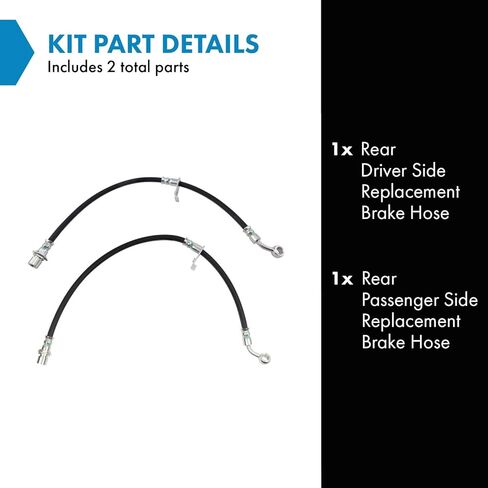 TRQ Brake Hose Set Compatible with 2013-2016 Chevrolet Equinox GMC Terrain in Saudi Arabia