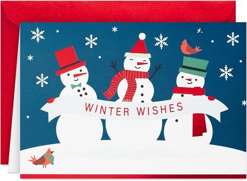 Hallmark Boxed Christmas Cards, Winter Wishes Snowmen (40 Cards and 40 Envelopes) in Saudi Arabia