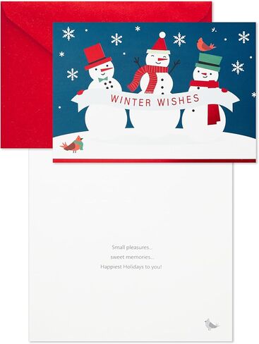 Hallmark Boxed Christmas Cards, Winter Wishes Snowmen (40 Cards and 40 Envelopes) in Saudi Arabia