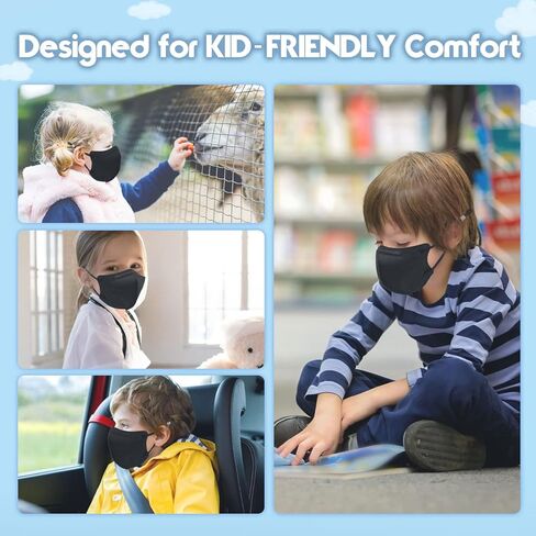 قناع الوجه WWDOLL Kid KN95، 50 عبوة، أقنعة KN95 قابلة للتنفس من 5 طبقات، متعددة الألوان in Kuwait
