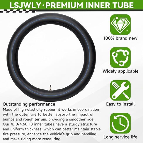 Motorcycle Inner Tube 4.10/4.60-18 Heavy Duty Dirt Bike for 110/100-18,110/90-18,110/80-18,120/90-18,120/80-18,100/100-18 with TR4 Straight Valve in Saudi Arabia