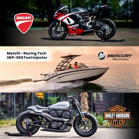 Magneti Marelli IWP-069 Fuel Injector High-Performance 480cc/min Flow Rate, 14.5 Ohms High Impedance, OEM Replacement for Ducati Superbikes, Mercruiser Marine Engines, and Harley-Davidson Motorcycles in Saudi Arabia