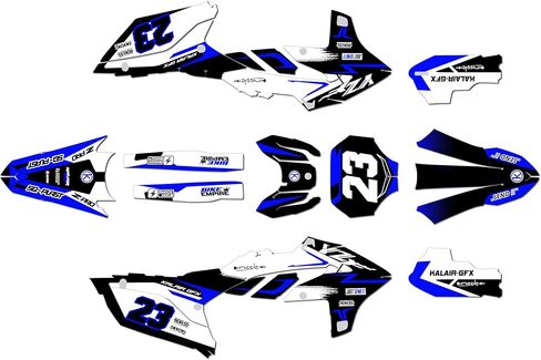 مجموعة رسومات لـ Yamaha YZ450F 2023-25 ​​وYZ250F 2024-26 Evader Series Smoke 21 Mil - إصدار احترافي - ملصق دراجة نارية Dirt Pit Bike، ملصق سباق Dirtbike Motocross بدون بلاستيك in Saudi Arabia