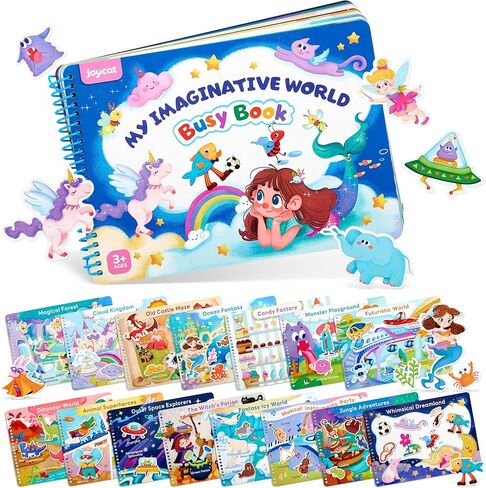 JoyCat كتاب مشغول لمرحلة ما قبل المدرسة للأطفال الصغار 4-5، كتب الأنشطة التعليمية، الألعاب الحسية التعليمية، مواد تعلم التوحد، العودة إلى المدرسة، هدايا أعياد الميلاد للأولاد والبنات (STEAM) in Kuwait