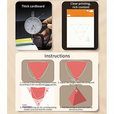 Pull String 3D Geometry Learning Book | POP-Up Shapes for Volume & Surface Area | Math Toy for Kids, Classroom Manipulative for Teachers in Saudi Arabia