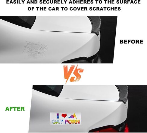 10 PCS Bumper Decals, Funny LGBT Sticker Rainbow Gay Bumper Prank Decoration, Waterproof Vinyl Decal Humor Text Gay Pride Stickers for Luggage Window Refrigerator Laptop (Style 2) in Saudi Arabia