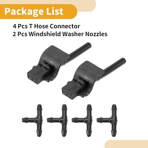 Windshield Washer Nozzle Kit for Ford for Ranger Mk3 2015 Windshield Spray Nozzles Wiper Spray Washer Jet No.1902209 4 Pcs t Hose Connector in Saudi Arabia