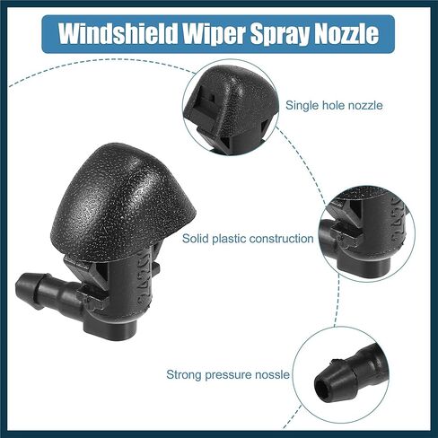 1 Set Windshield Washer Nozzles Set 76810-TK8-A01 Front Windshield Spray Nozzles Wiper Spray Washer Jet and Fluid Hose with Connectors for Honda Odyssey 2011-2017 Automotive Parts in Saudi Arabia