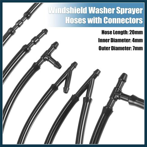 1 Set Windshield Washer Nozzles Set 76810-TK8-A01 Front Windshield Spray Nozzles Wiper Spray Washer Jet and Fluid Hose with Connectors for Honda Odyssey 2011-2017 Automotive Parts in Saudi Arabia