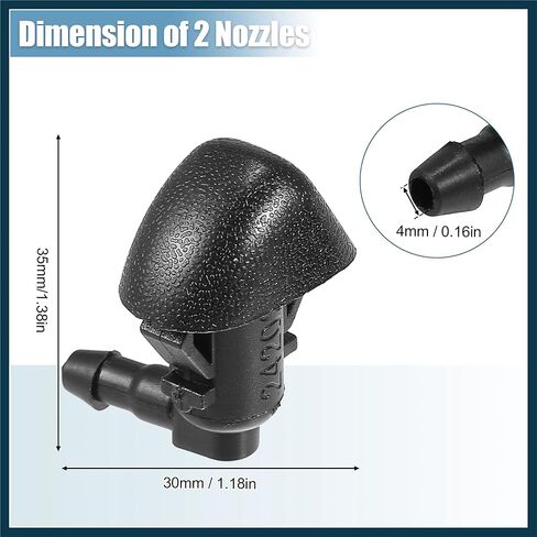 1 Set Windshield Washer Nozzles Set 76810-TK8-A01 Front Windshield Spray Nozzles Wiper Spray Washer Jet and Fluid Hose with Connectors for Honda Odyssey 2011-2017 Automotive Parts in Saudi Arabia