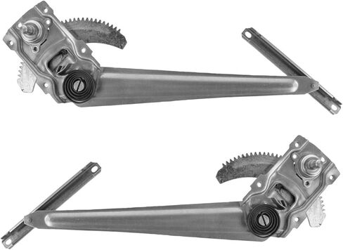 مجموعة منظم النوافذ اليدوية الأمامية من AM Autoparts، قطعتين، فضي، سبائك فولاذية، متوافقة مع 1984-1989 Toyota 4Runner، 1984-1988 Pickup TO1350117 TO1351117 in Kuwait