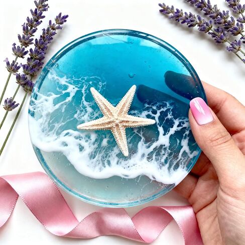 2 PCS Resin Coaster Molds, Round Thickened Silicone Coaster Molds for Epoxy Resin Casting, DIY Coasters, Candle Holders, 7", 5" in Saudi Arabia