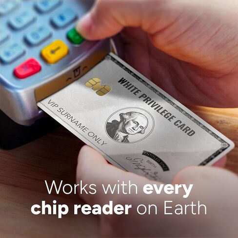 White Privilege Credit Card Skin with Chip – Debit Card Skin, Debit Card Sticker Cover, Credit Card Sticker, Credit Card Cover, Debit Card Cover, Credit Card Stickers Skin (Gold) in Saudi Arabia