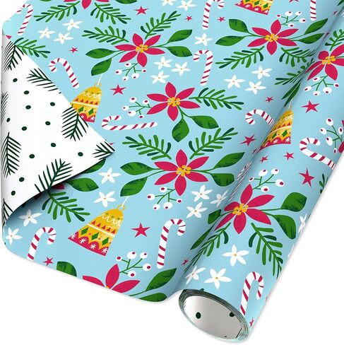 American Greetings Reversible Religious Christmas Wrapping Paper Roll with Angels, Red and White Holiday Gift Wrap (60 sq. ft., 1 Standard Roll Wrap-30 in. x 24 ft.) Papel de Regalo de Navidad in Saudi Arabia