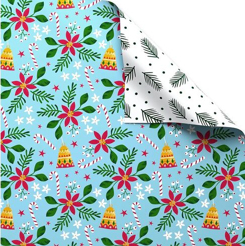American Greetings Reversible Religious Christmas Wrapping Paper Roll with Angels, Red and White Holiday Gift Wrap (60 sq. ft., 1 Standard Roll Wrap-30 in. x 24 ft.) Papel de Regalo de Navidad in Saudi Arabia