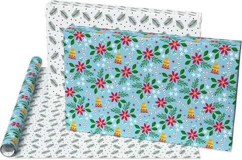American Greetings Reversible Religious Christmas Wrapping Paper Roll with Angels, Red and White Holiday Gift Wrap (60 sq. ft., 1 Standard Roll Wrap-30 in. x 24 ft.) Papel de Regalo de Navidad in Saudi Arabia