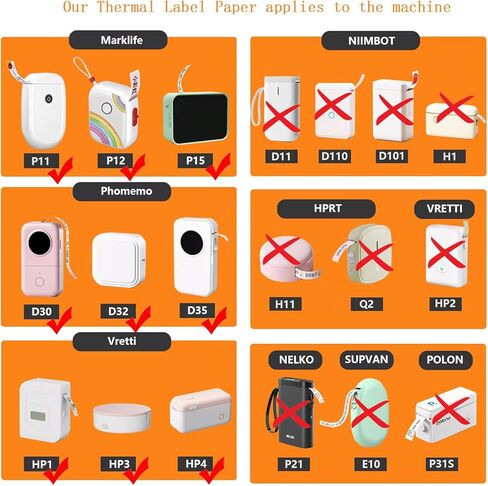 3 لفات متوافقة مع أشرطة الملصقات D30/P11/HP1، ورق حراري ثلاثي الأبعاد متعدد الألوان، 14 × 40 مم، أشرطة ملصقات ذاتية اللصق مقاومة للماء، مناسبة للمكتب والسيناريوهات الأخرى (180 ملصقًا لكل لفة) in Kuwait