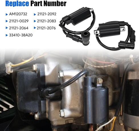 2PCS Ignition Coil Fit for Kawasaki Mule 2510 3010 4000 4010 KAF 620 650 FD620D FD611V FD661D FD440V FD501D Vulcan Coil Replace # AM120732 21121-0029 21121-2083 21121-2064 in Saudi Arabia