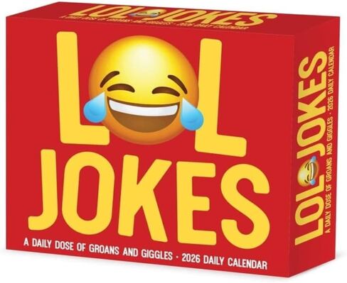 Willow Creek Press، تقويم مكتب LOL Jokes 2026، 6.18 بوصة × 5.43 بوصة، تقويم يومي مع شريط لاصق in Kuwait
