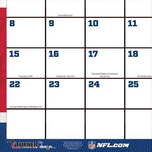 تقويم مكتب تيرنر سبورتس نيويورك جاينتس 2026 مقاس 17 × 11 (26998901047) in Kuwait