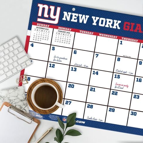 تقويم مكتب تيرنر سبورتس نيويورك جاينتس 2026 مقاس 17 × 11 (26998901047) in Kuwait