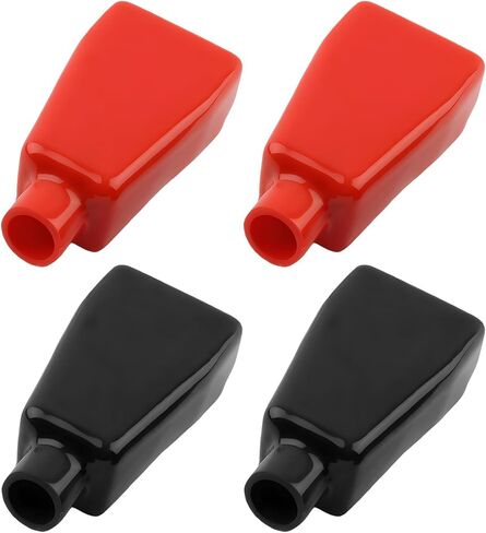 2 PCS Battery Terminal Covers, Soft PVC Insulating Flexible Battery Terminal Stud Caps, Anti-Flaming Positive & Negative Cable Battery Terminal Protector, Car Accessories (2pcs) in Saudi Arabia