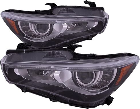 HEADLIGHTSDEPOT Headlight LED CAPA Certified Left And Right Pair Compatible With Infiniti Q-50/Hybrid 14-17 in Saudi Arabia