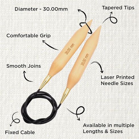 إبر دائرية ثابتة من KnitPro مقاس 47 بوصة (120 سم) | مقاس أمريكي 50 (25 مم) in Saudi Arabia