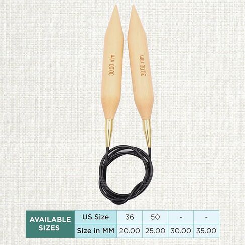 إبر دائرية ثابتة من KnitPro مقاس 47 بوصة (120 سم) | مقاس أمريكي 50 (25 مم) in Saudi Arabia