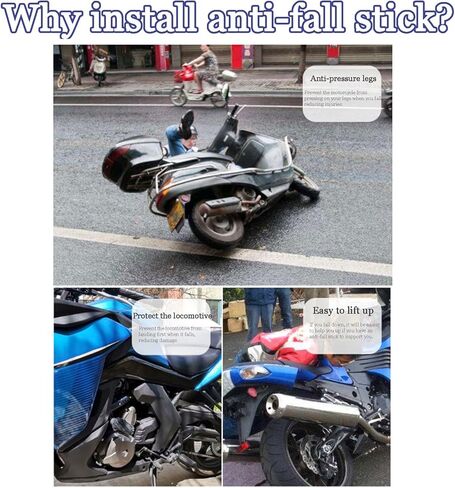 منزلق إطار الدراجة النارية لسيارة Honda CBR 500 2013-2024، تحطم المحرك، شريط عصا منزلق مضاد للصدمات، واقي السقوط، وسادات حماية المحرك المضادة للسقوط، أسود in Kuwait