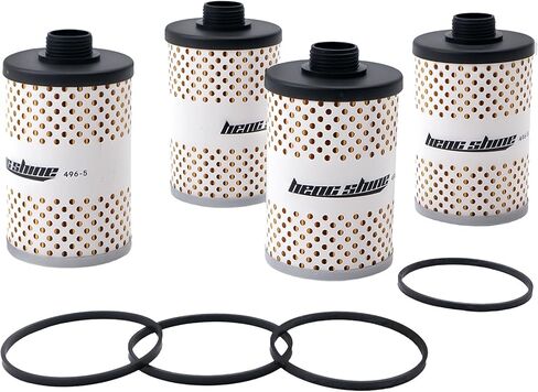 4 PCS 496-5 Fuel Filter Element Compatible with 496 and 496-3/4 Filter System – Suitable for Multiple Fuel Types with Water Separation Function, 30 Micron, Protective Sheet in Saudi Arabia