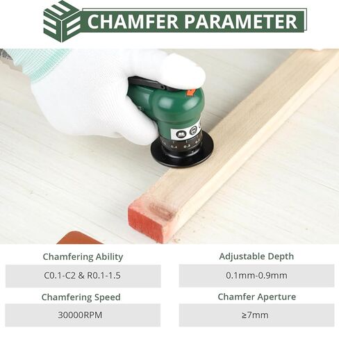 أداة شطب الهواء من EYPINS، آلة شطب هوائية لشطب الزاوية المعدنية المستديرة، قوس 45 درجة، 30000 دورة في الدقيقة، أداة تشذيب إزالة الأزيز الهوائية 1/4 بوصة للمعادن والفولاذ والألومنيوم والنحاس والأكريليك والخشب وشفرة C/R in Kuwait