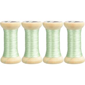 خيط تطريز حرير التوت المصبوغ يدويًا 100%، خيط تطريز، 4 بكرات كل منها 24 ياردة (31-4) in Kuwait