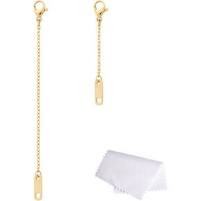 موسع قلادة ذهبية من VANBARIS، موسعات سلسلة للنساء وصلة مجوهرات مطلية بالذهب عيار 18 قيراط للقلائد والأساور والخلخال، مجموعة من 3 قطع (2، 4، 6 بوصات) in Kuwait