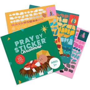 PRAY BY STICKER Christmas Book - 10 Pages Create Artwork With Paint-by-Number - 9" x 9" Christian Activity Book - Ideal Gift for All Ages in Saudi Arabia