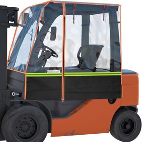 Transparent PVC Forklift Enclosure for 6000LB Lift Trucks, 600D Oxford Fabric All-Weather Operator Protection with Storage Bag in Kuwait