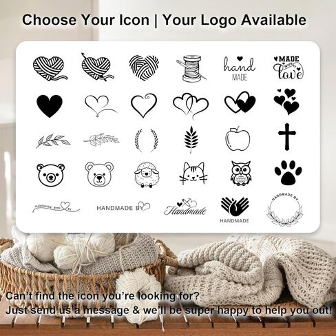 Customized Faux Leather Tags, Personalized Tags Labels for Knitting Crochet, Knitting Label with Rivets, Handmade with Love Label for Hats Beanies Scarves & More (2.36 x 0.75 inches) in Saudi Arabia