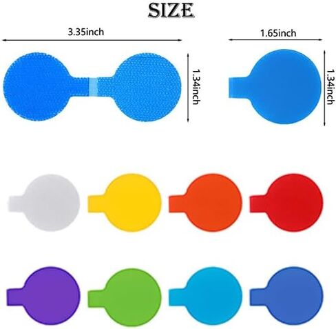 32-Pack Multicolor Cable Labels – Reusable Writable Cord Tags with Hook & Loop Closure for Wire Organization – Durable Wire Markers for Home, Office & Electronics (1.65 x 1.34 Inch, Mixed Colors) in Saudi Arabia