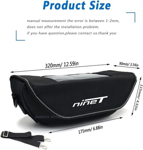 Willis Motorcycle Handlebar Bag for RnineT R nineT, Touch Screen Motorcycle Fork Bag, Waterproof and Dustproof High Capacity Motorcycle Travel Bag in Saudi Arabia