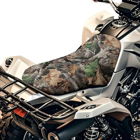 كامو الصيد الغابات ATV غطاء مقعد أربع عجلات الملحقات تنفس مبطن حامي ATV المقعد الخلفي Powersports وسادة يغطي العالمي مقاوم للماء مطاطا in Kuwait